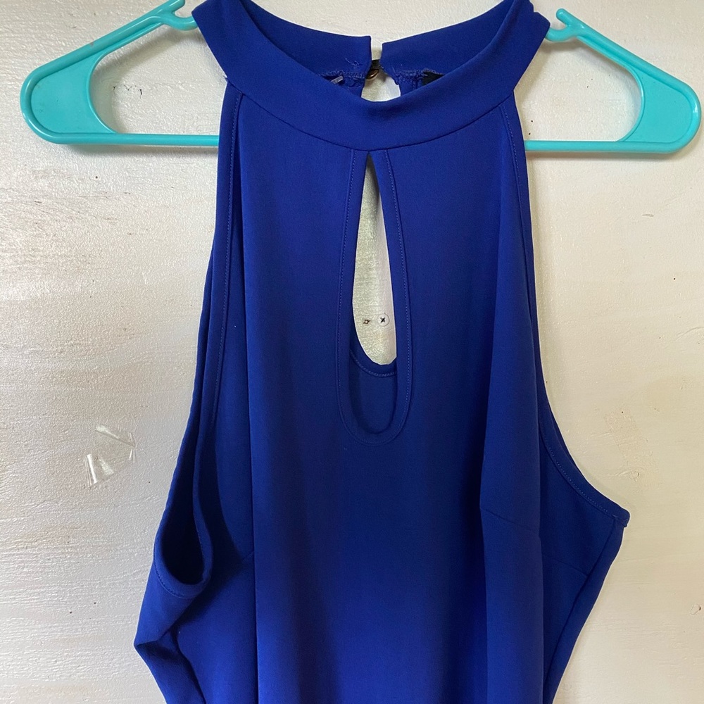High neck skater dress with aline skirt
